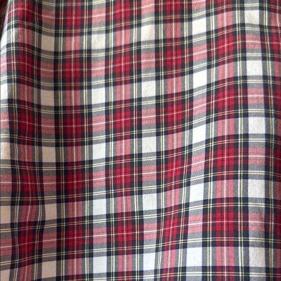 J. CREW Red White Tartan Plaid Casual Button Down Shirt Holiday Men's Small - Picture 2 of 5